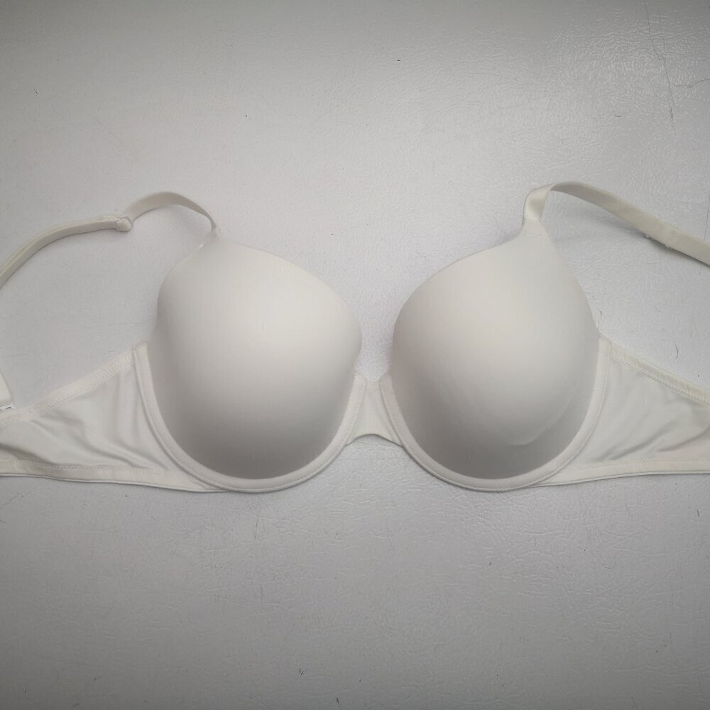 Pink Victoria's Secret White Size 32DD Underwire Lightly Lined T-shirt Bra